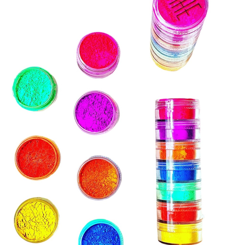 Vibrant Neon Pigment Stack
